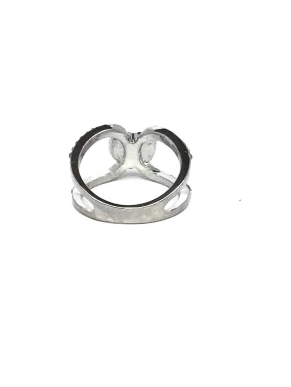NEW Fashion Silver Crystal Heart Women's Ring Multiple Sizes 7, 8, 9 - Picture 4 of 7